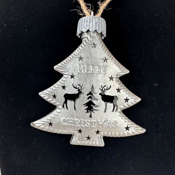 Christmas Ornaments Handmade Holiday Alpine Lodge Set Of 3 Rustic Deer Tree NEW - Picture 6 of 14